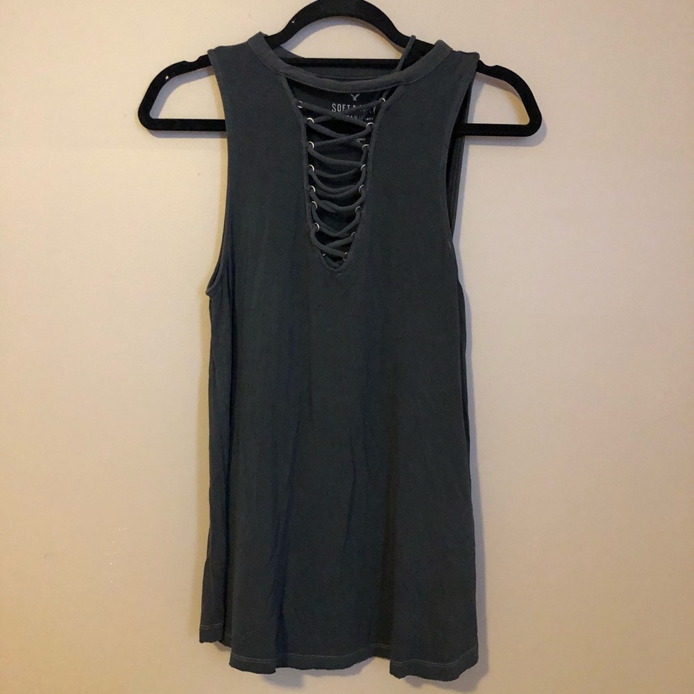 American Eagle Crossed Chest Tank Top